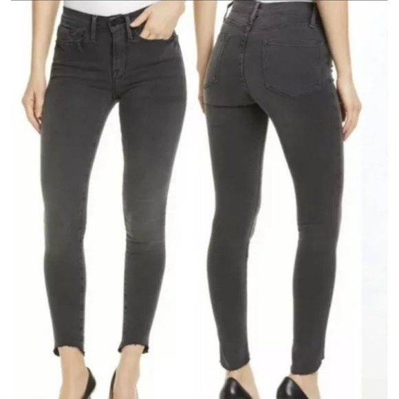 Frame Denim Denim - FRAME Le Skinny De Jeanne Ankle Jeans Taw Hem In Delmar Wash Size 24